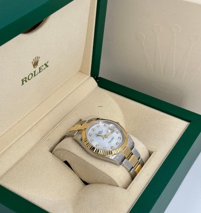 Rolex Datejust 41 126333ng Mother Of Pearl Diamond Dial Oyster