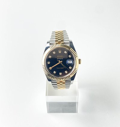 Rolex Datejust 41 Black Dial Diamonds 126333 Like New