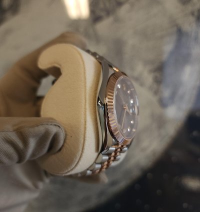 Rolex Datejust 41 Chocloate Set With Diamonds 41mm Oystersteel And Everose Gold