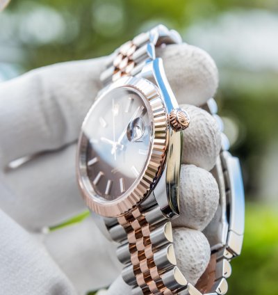 Rolex Datejust 41 Chocolate Dial Everose Steel Jubilee