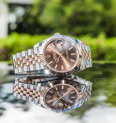 Rolex Datejust 41 Chocolate Dial Everose Steel Jubilee
