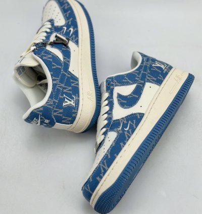 260 Nike Air Force 1 Low 07 X Mlb White Blue Denim Hd1968-028 12