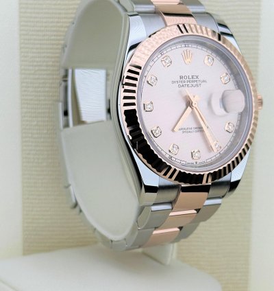 Rolex Datejust 41 Neu Ungetragen 2023 Zifferblatt Sundust Mit Diamanten
