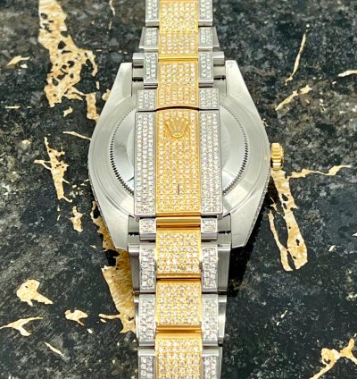 Rolex Datejust 41 New - Champagne Dial - Iced Out - Diamonds