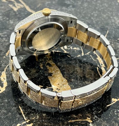 Rolex Datejust 41 New - Champagne Dial - Iced Out - Diamonds