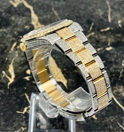 Rolex Datejust 41 New - Champagne Dial - Iced Out - Diamonds