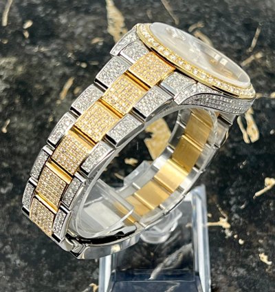 Rolex Datejust 41 New - Champagne Dial - Iced Out - Diamonds