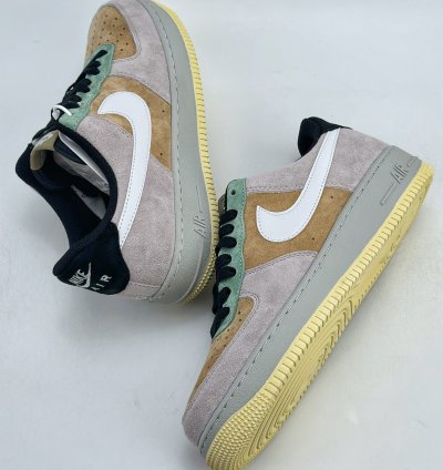 120 Nike Air Force 1 Low 07 Suede Gray Brown Green Dv0788-200 -12