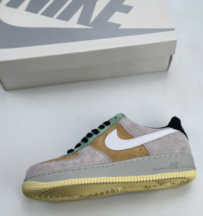 120 Nike Air Force 1 Low 07 Suede Gray Brown Green Dv0788-200 -12