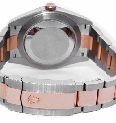 Rolex Datejust 41 Nos Rolex Datejust 18k Rosegold Steel 41 Mop Diamond Dial Watch 21 126331