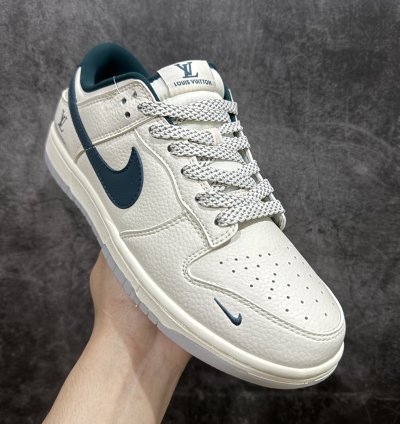 280 Nike Sb Dunk Low X Louis Vuitton White Navy Blue Starry123