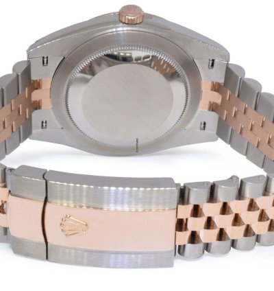 Rolex Datejust 41 Nos Rolex Datejust 41 18k Rose Gold Steel Chocolate Diamond Watch 24 126331