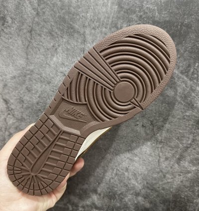 220 Nk Dunk Low Brown Plaid White And Brown Splicing S23a