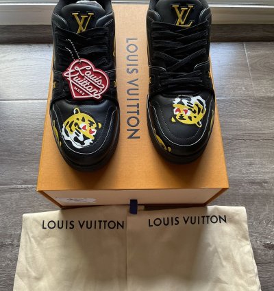 Louis Vuitton Nigo Black Tiger Trainer Sneaker