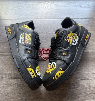 Louis Vuitton Nigo Black Tiger Trainer Sneaker