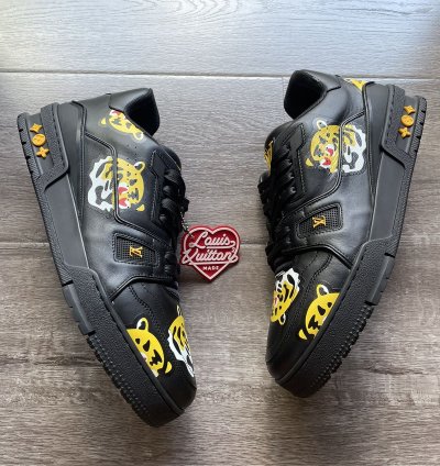Louis Vuitton Nigo Black Tiger Trainer Sneaker