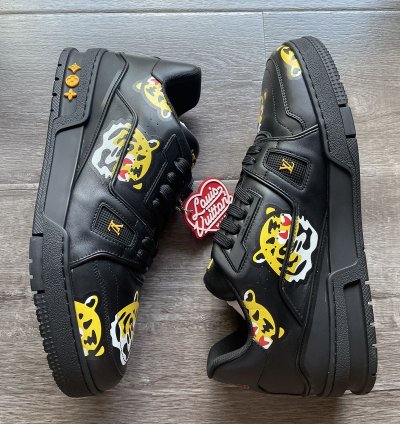 Louis Vuitton Nigo Black Tiger Trainer Sneaker