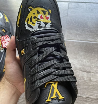 Louis Vuitton Nigo Black Tiger Trainer Sneaker