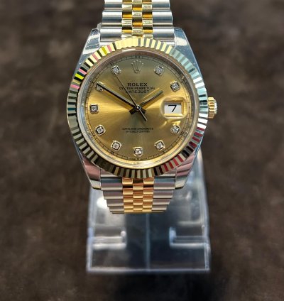 Rolex Datejust 41 Stahl Gold Diamant Zifferblatt