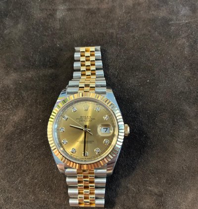 Rolex Datejust 41 Stahl Gold Diamant Zifferblatt