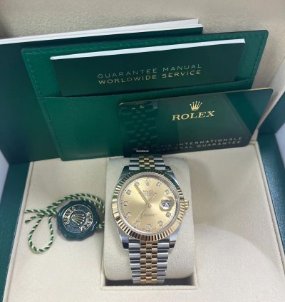 Rolex Datejust 41 Stahl Gold Diamant Zifferblatt