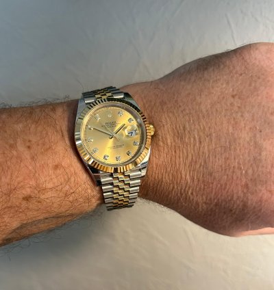 Rolex Datejust 41 Stahl Gold Diamant Zifferblatt