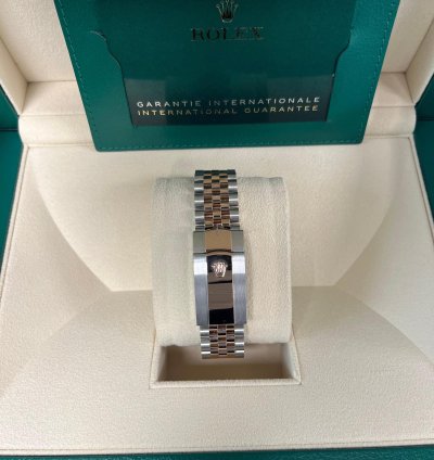 Rolex Datejust 41 Steel Rose Gold Fluted Bezel Mother Of Pearl Dial Jubilee 126331