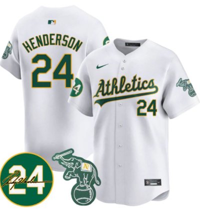 Ricky Henderson Jersey 24 Oakland Athletics 2025 Rickey Henderson Memorial Stitched White