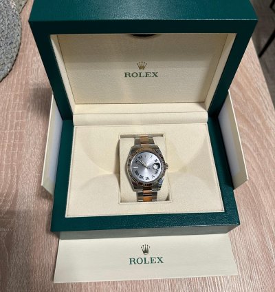Rolex Datejust 41 Wimbledon 41 Bracelet Oyster Rosegold Full Stickers