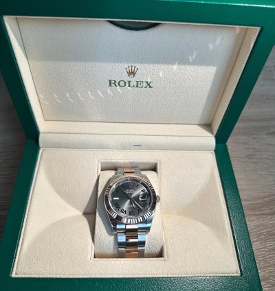 Rolex Datejust 41 Wimbledon 41 Bracelet Oyster Rosegold Full Stickers
