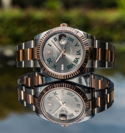 Rolex Datejust 41 Wimbledon Dial - Everose Gold - Oyster Bracelet