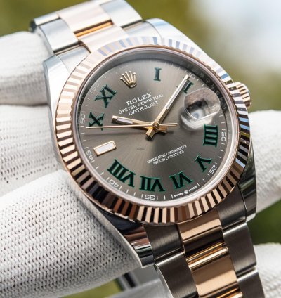 Rolex Datejust 41 Wimbledon Dial - Everose Gold - Oyster Bracelet