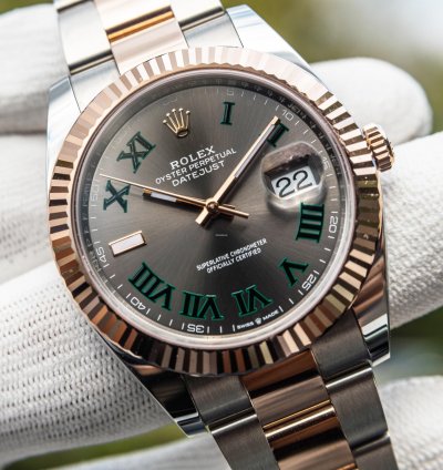 Rolex Datejust 41 Wimbledon Dial - Everose Gold - Oyster Bracelet