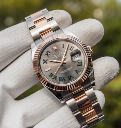 Rolex Datejust 41 Wimbledon Dial - Everose Gold - Oyster Bracelet