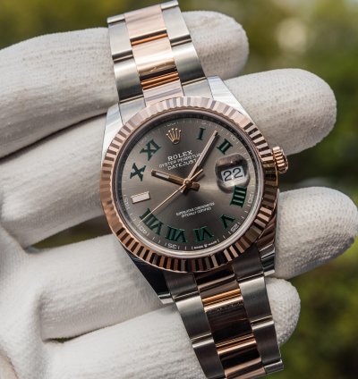 Rolex Datejust 41 Wimbledon Dial - Everose Gold - Oyster Bracelet