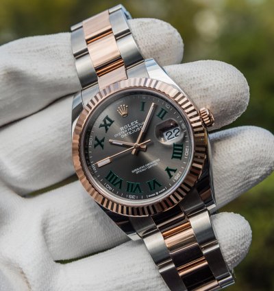Rolex Datejust 41 Wimbledon Dial - Everose Gold - Oyster Bracelet