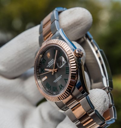 Rolex Datejust 41 Wimbledon Dial - Everose Gold - Oyster Bracelet