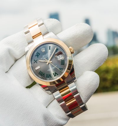 Rolex Datejust 41 Wimbledon Smooth Bezel Oyster