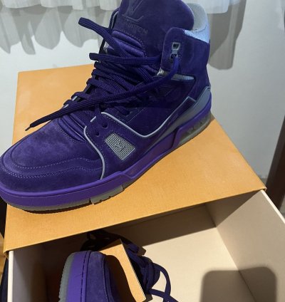 Louis Vuitton Purple Nubuck Leather