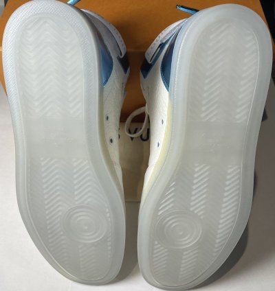 Louis Vuitton Rivoli High Top Sneaker Size 9 White Blue
