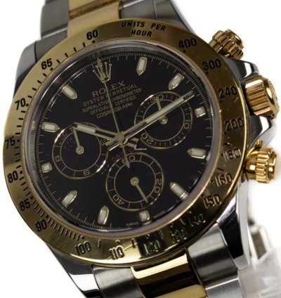 Rolex Daytona 40mm Stainless Steel 18ct Yellow Gold Oyster Full Set