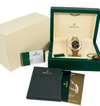 Rolex Daytona 40mm Stainless Steel 18ct Yellow Gold Oyster Full Set