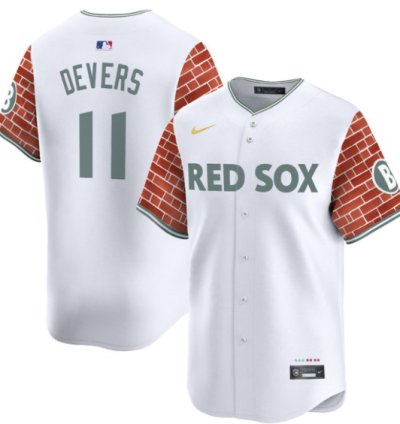 Rafael Devers Jersey 11 Boston Red Sox 2025 Fenway Red Brick Style Vapor Premier Stitched White