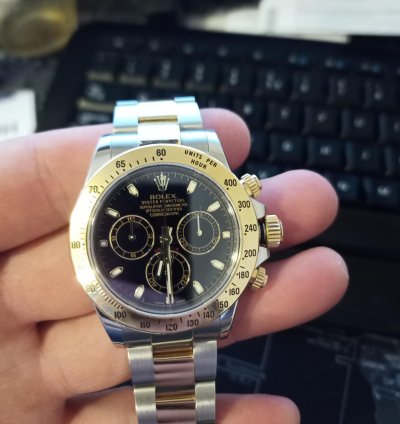 Rolex Daytona 40mm Stainless Steel 18ct Yellow Gold Oyster Full Set