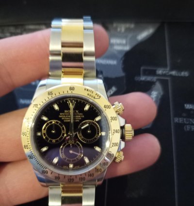 Rolex Daytona 40mm Stainless Steel 18ct Yellow Gold Oyster Full Set