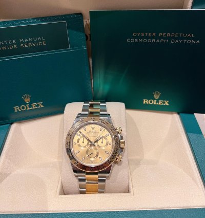 Rolex Daytona Champagne Dial Yellow Gold Steel