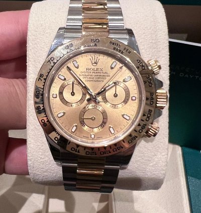 Rolex Daytona Champagne Dial Yellow Gold Steel