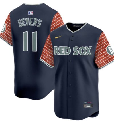 Rafael Devers Jersey 11 Boston Red Sox 2025 Fenway Red Brick Style Vapor Premier Stitched Navy