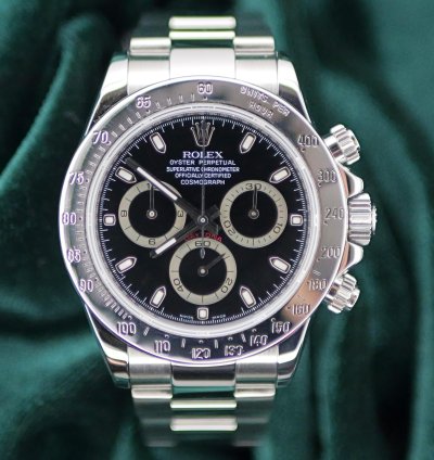 Rolex Daytona Mint Complete Set Daytona 40mm Black Dial Stainless Steel 116520