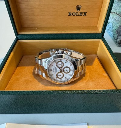 Rolex Daytona Thin Hands Daytona Full Box Full Papers Inc Purchase Tag